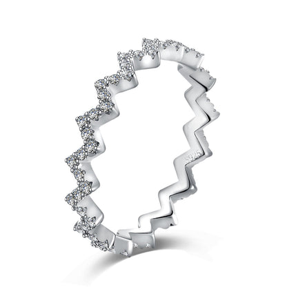 [Tonmkive Jewelry]Delicate Enchanting Wave Shape Daily Ring