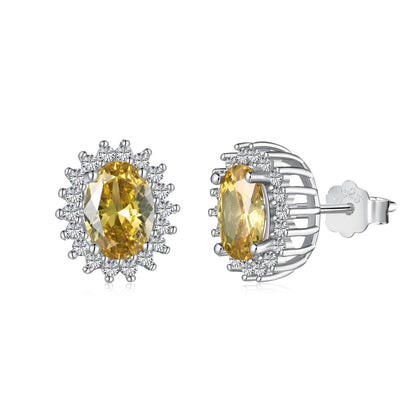 [Tonmkive Jewelry]Delicate Radiant Oval Cut Daily Earrings