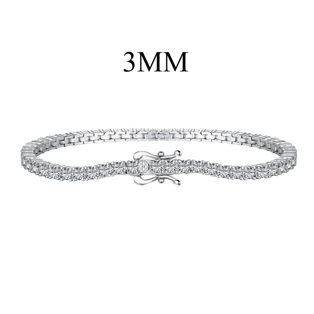 [Tonmkive Jewelry]Dainty Charming Round Cut Tennis Bracelet