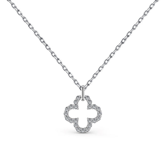 [Tonmkive Jewelry]Four-Leaf Clover Hollow Design Exquisite Necklace