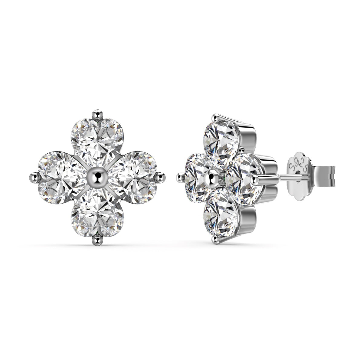 [Tonmkive Jewelry]Four-Leaf Clover Ball Earrings