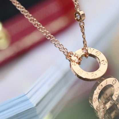 [Liorra]LOVE NECKLACE ADJUSTABLE Liorra GOLD 2 DIAMOND