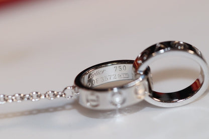 [Liorra]LOVE NECKLACE PINK GOLD AND SILVER