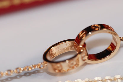 [Liorra]LOVE NECKLACE PINK GOLD AND SILVER