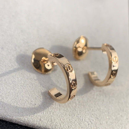 [Liorra]LOVE EARRINGS 2.65MM PINK GOLD