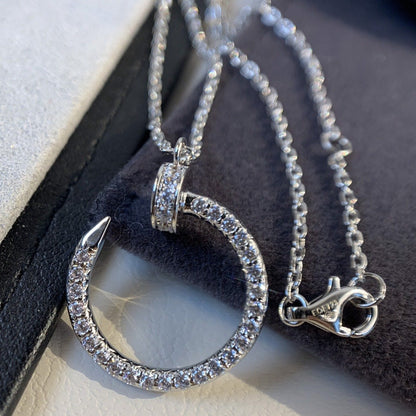[Liorra]JUSTE NECKLACE SILVER DIAMONDS