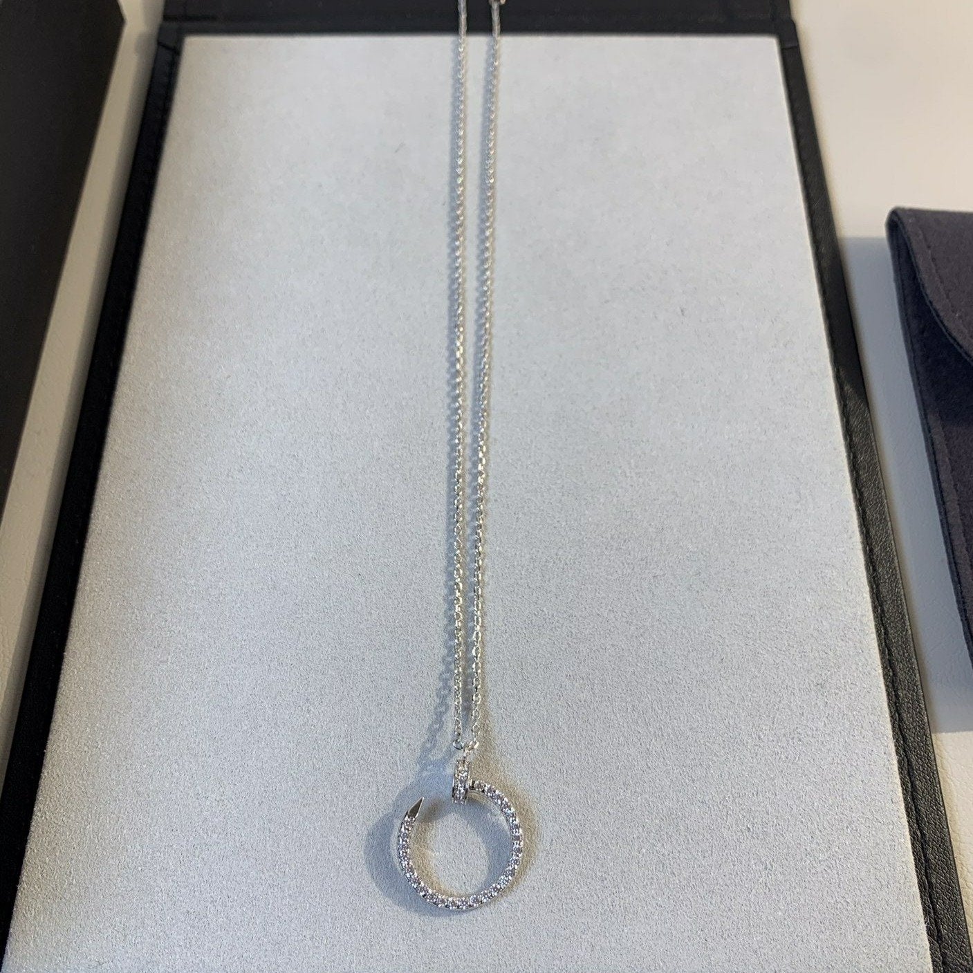 [Liorra]JUSTE NECKLACE SILVER DIAMONDS