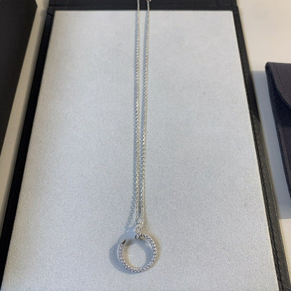 [Liorra]JUSTE NECKLACE SILVER DIAMONDS