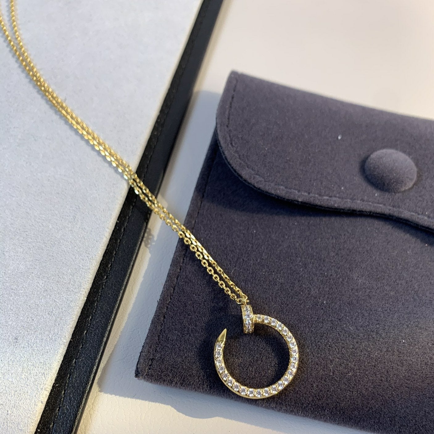 [Liorra]JUSTE NECKLACE GOLD DIAMONDS