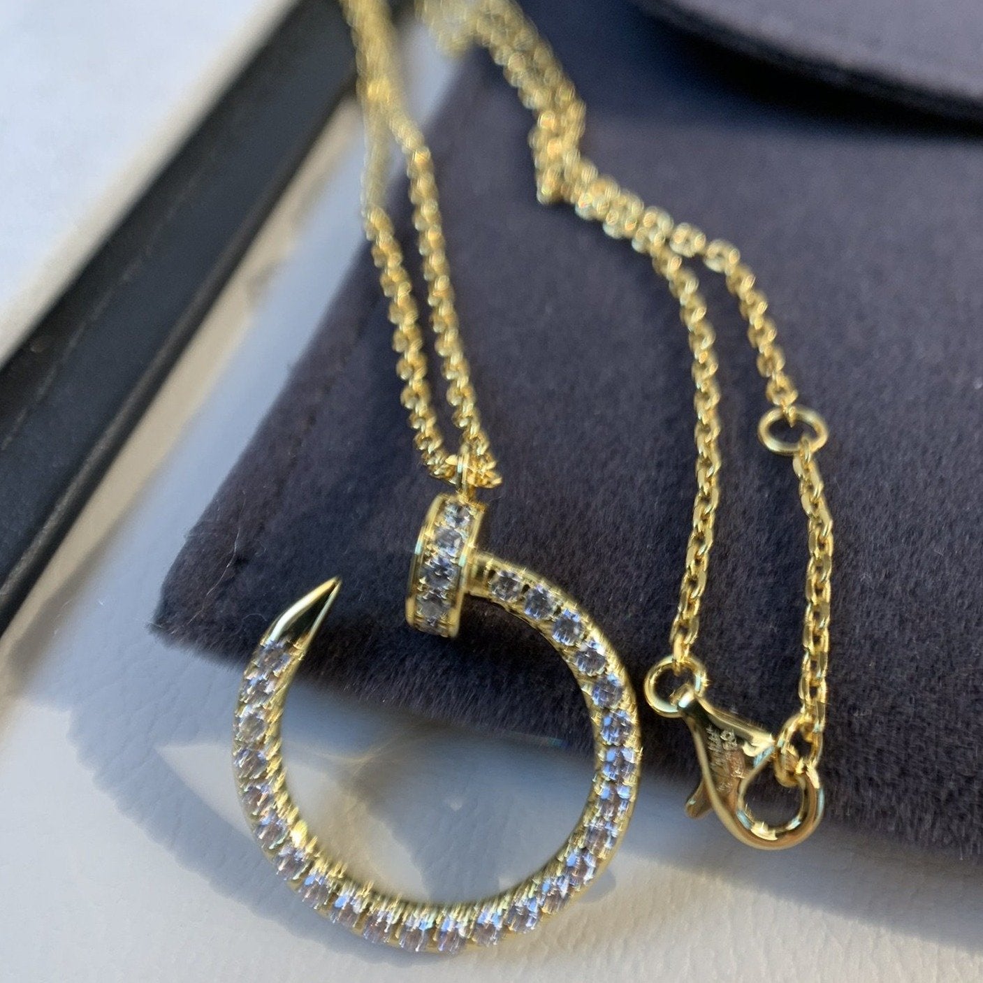 [Liorra]JUSTE NECKLACE GOLD DIAMONDS