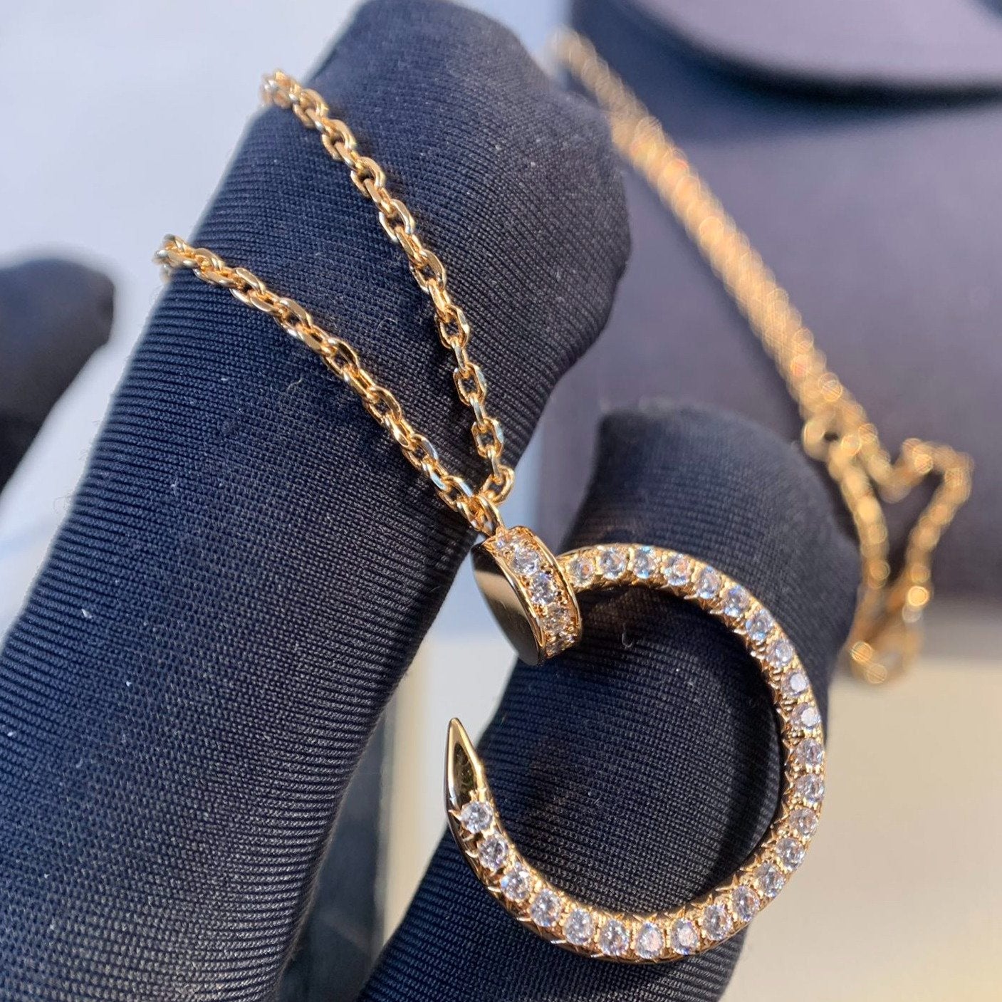 [Liorra]JUSTE NECKLACE PINK GOLD DIAMONDS