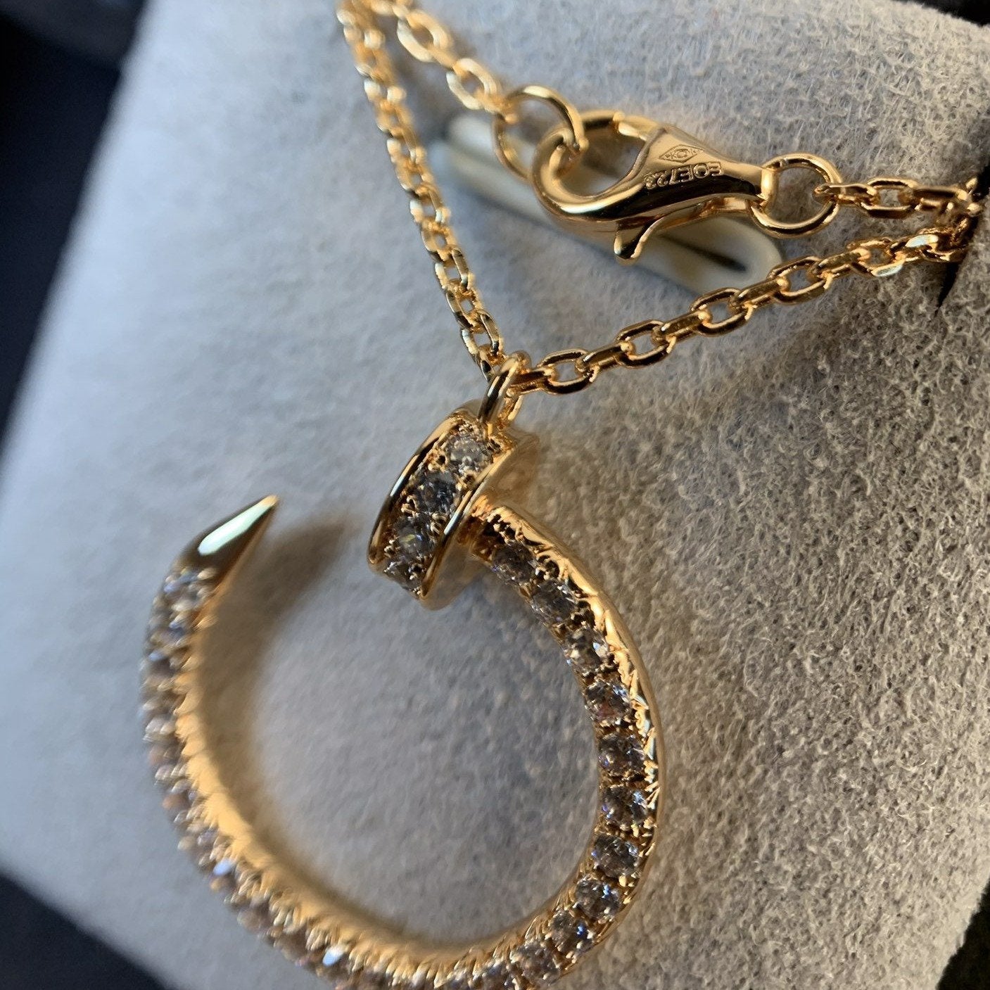 [Liorra]JUSTE NECKLACE PINK GOLD DIAMONDS