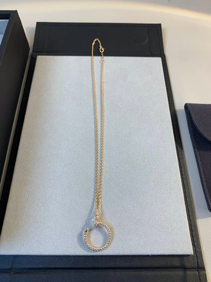 [Liorra]JUSTE NECKLACE PINK GOLD DIAMONDS
