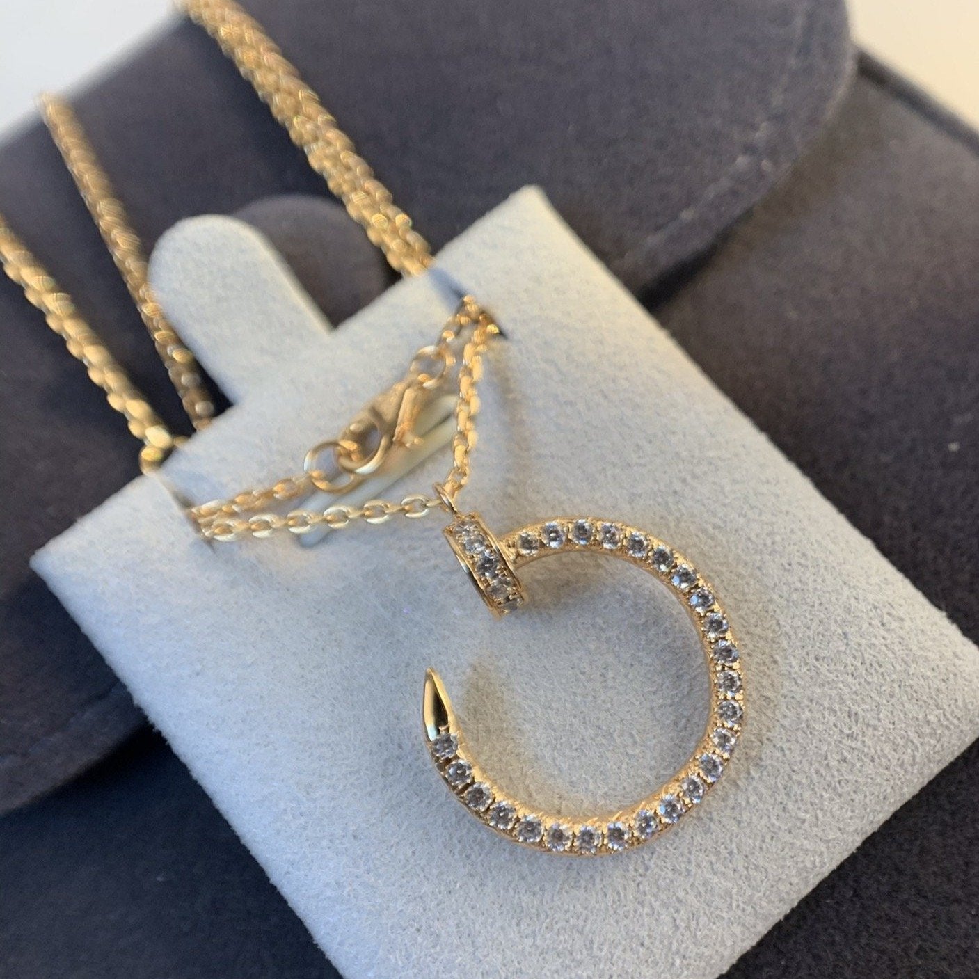 [Liorra]JUSTE NECKLACE PINK GOLD DIAMONDS