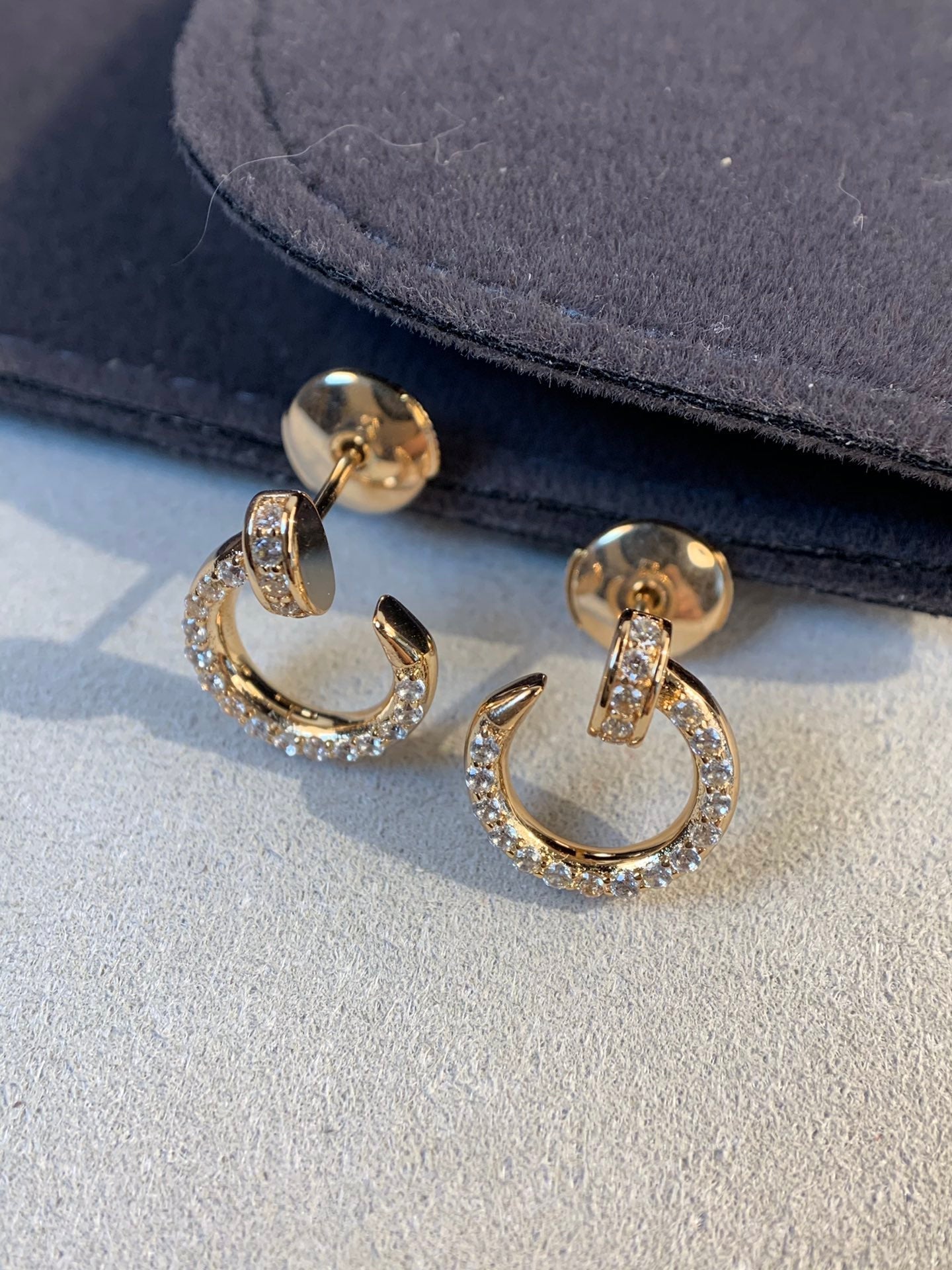 [Liorra]JUSTE EARRINGS GOLD DIAMONDS