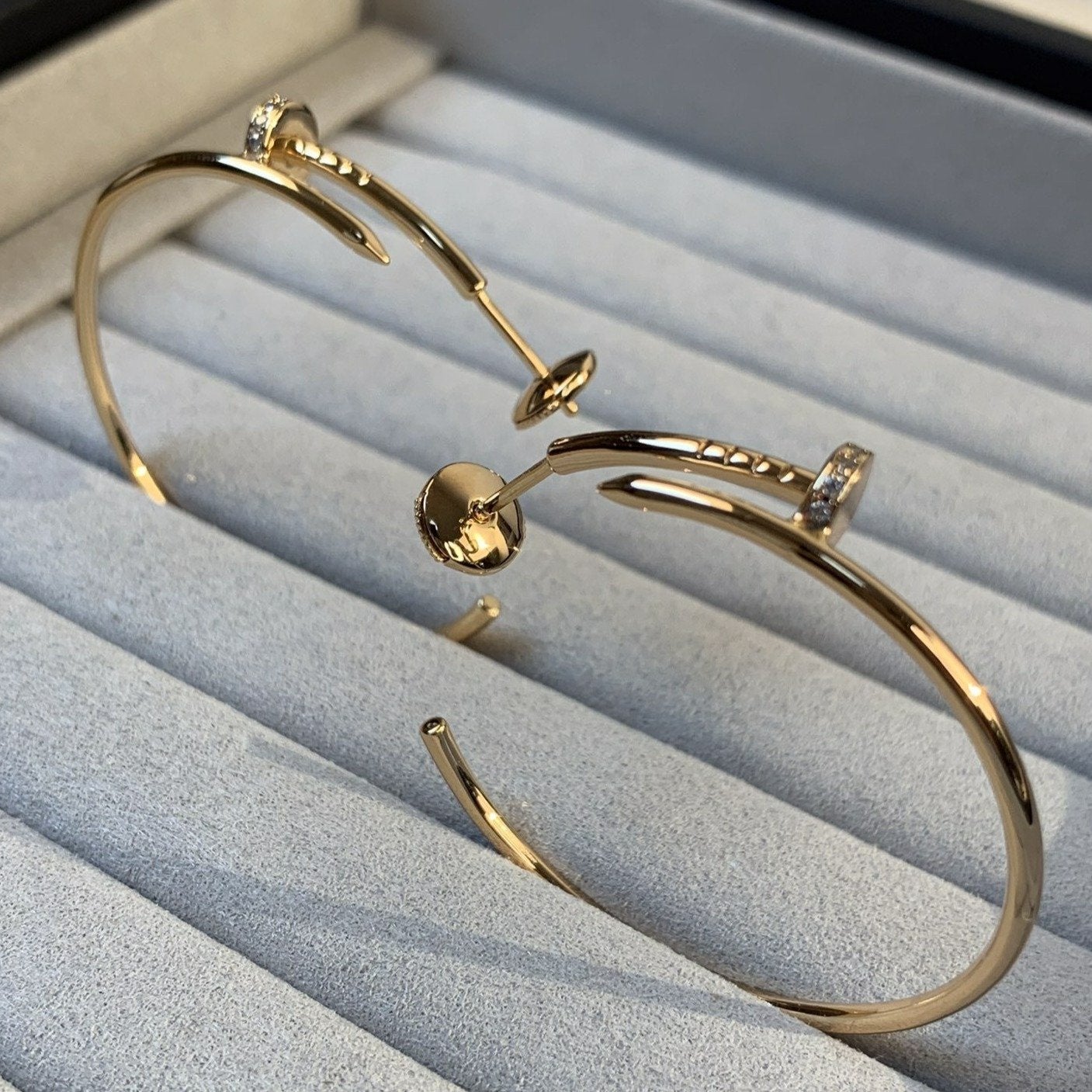 [Liorra]JUSTE EARRINGS GOLD DIAMONDS 1.8MM