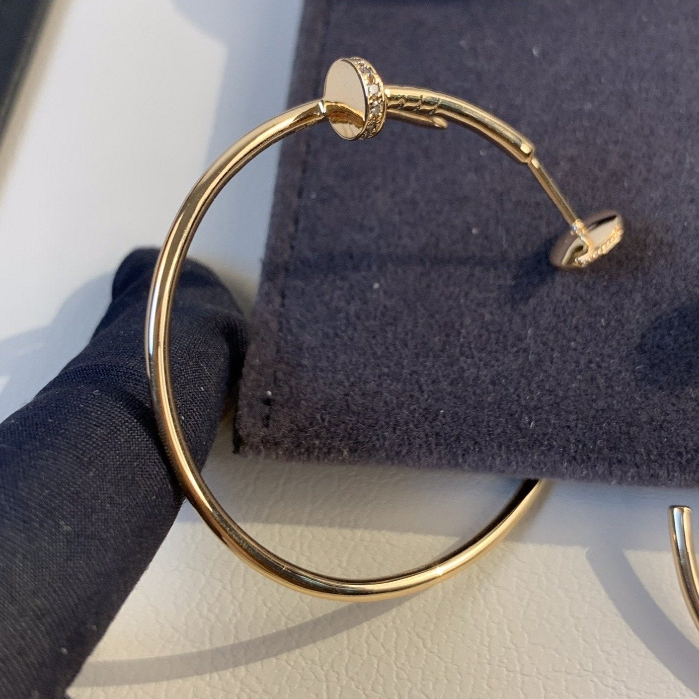 [Liorra]JUSTE EARRINGS GOLD DIAMONDS 1.8MM