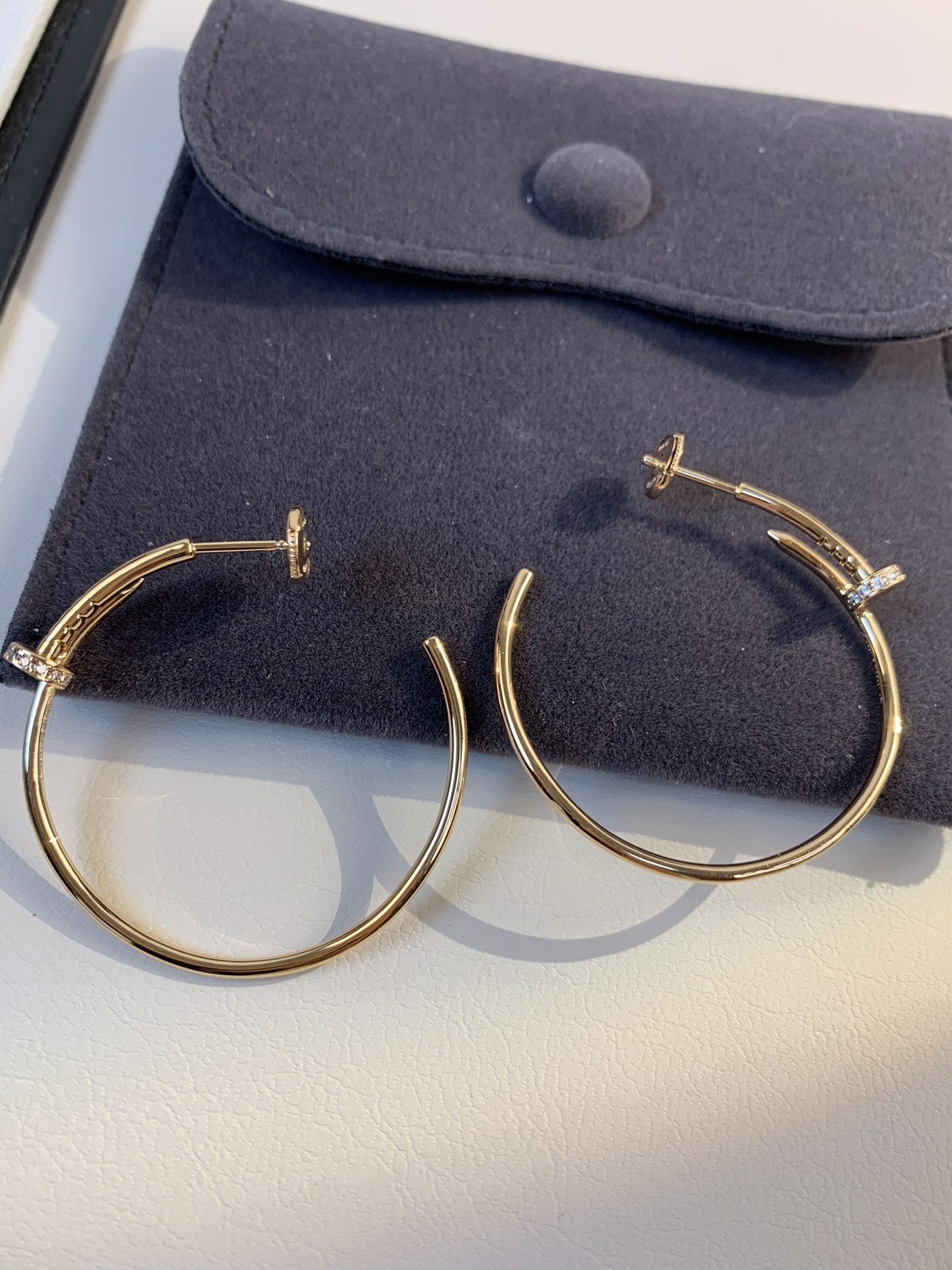 [Liorra]JUSTE EARRINGS GOLD DIAMONDS 1.8MM