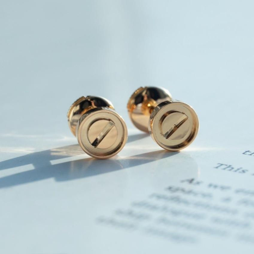 [Liorra]LOVE EARRINGS PINK GOLD 10MM