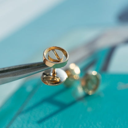 [Liorra]LOVE EARRINGS PINK GOLD 10MM
