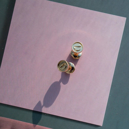 [Liorra]LOVE EARRINGS PINK GOLD 10MM