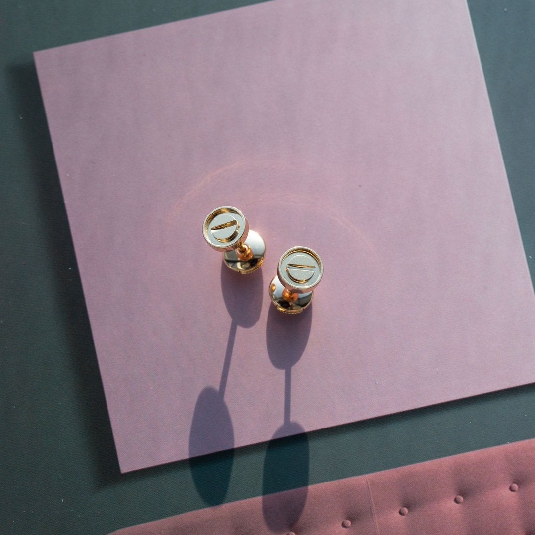 [Liorra]LOVE EARRINGS PINK GOLD 10MM