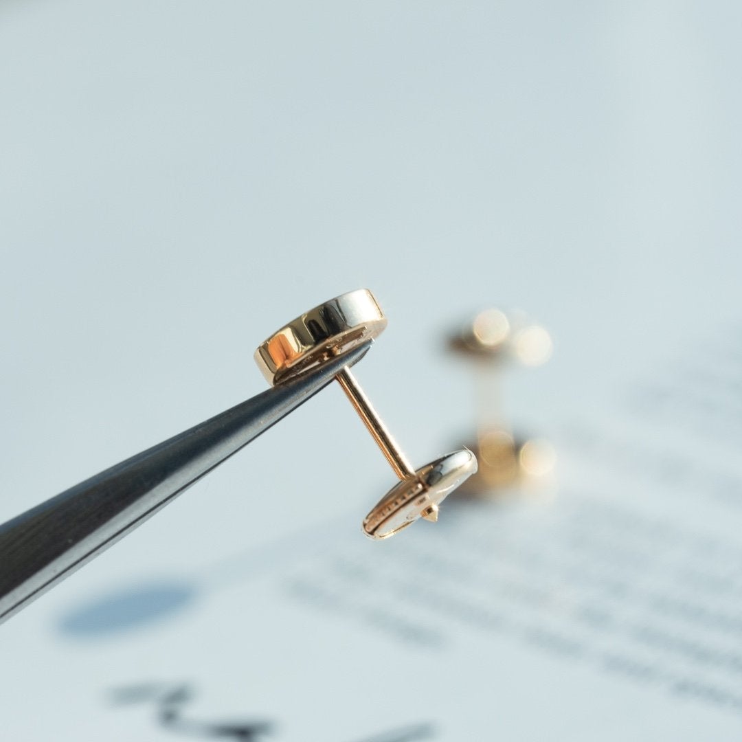 [Liorra]LOVE EARRINGS PINK GOLD 10MM