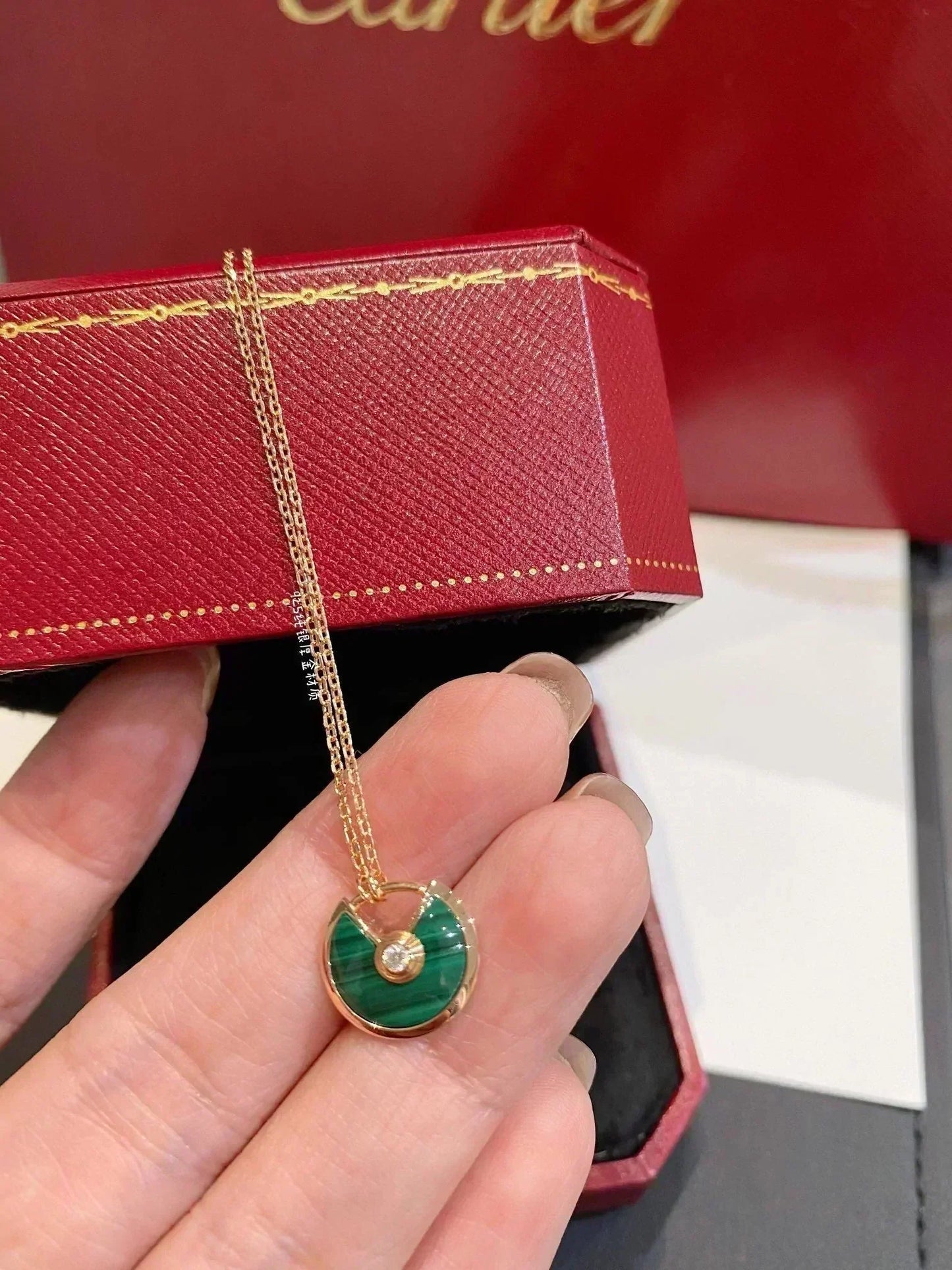 [Liorra]AMULETTE Liorra GOLD MALACHITE NECKLACE