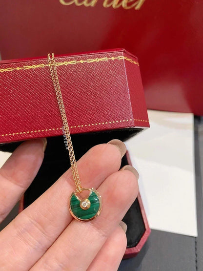 [Liorra]AMULETTE Liorra GOLD MALACHITE NECKLACE