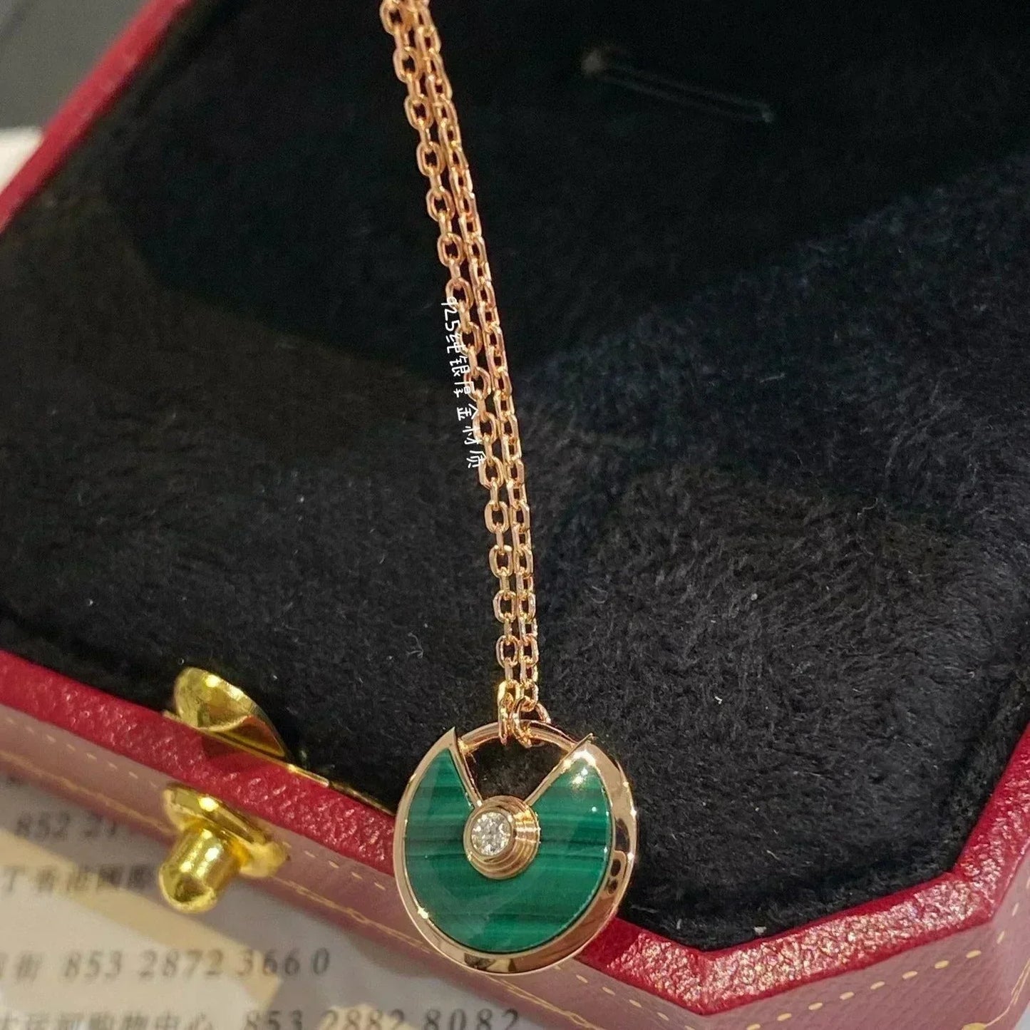 [Liorra]AMULETTE Liorra GOLD MALACHITE NECKLACE