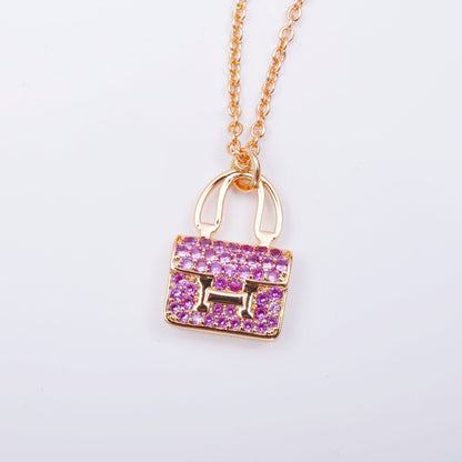 [Liorra]CONSTANCE PEDANT PURPLE DIAMOND NECKLACE