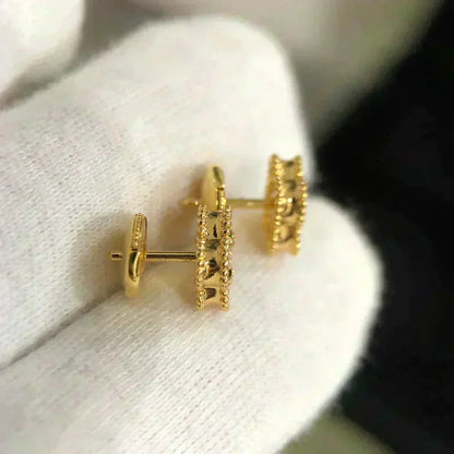 [Liorra]CLOVER MINI 9.5MM MALACHITE  EARRINGS
