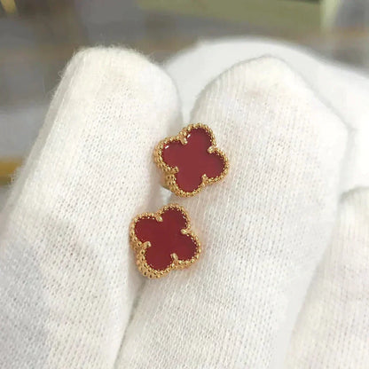 [Liorra]CLOVER MINI 9.5MM CARNELIAN EARRINGS
