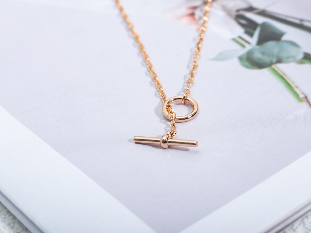 [Liorra]ECHAPPEE NECKLACE PINK GOLD