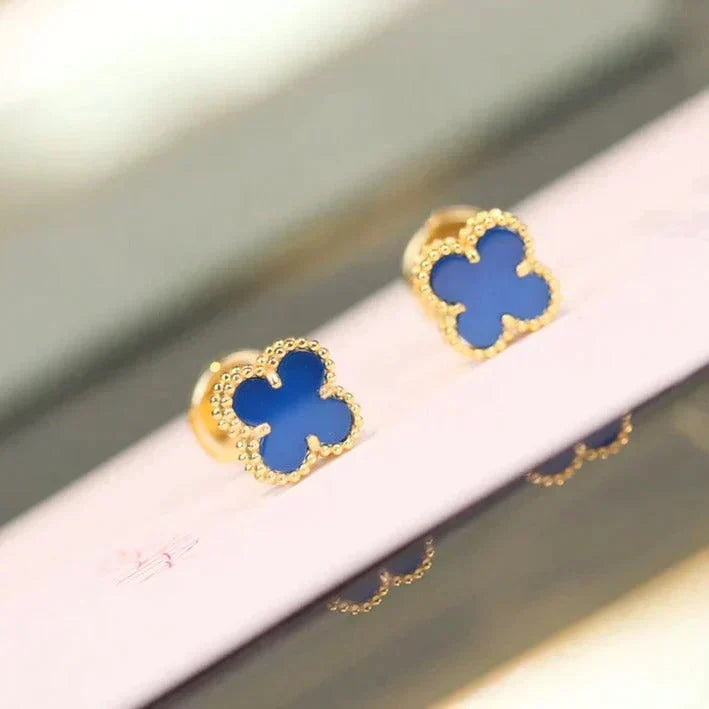 [Liorra]CLOVER MINI 9.5MM TURQUOISE EARRINGS