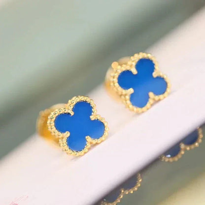 [Liorra]CLOVER MINI 9.5MM TURQUOISE EARRINGS