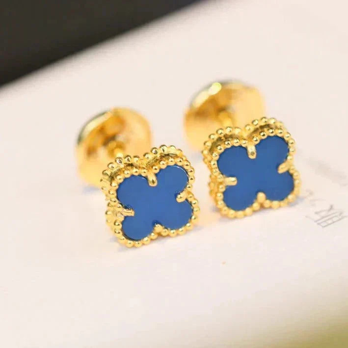 [Liorra]CLOVER MINI 9.5MM TURQUOISE EARRINGS