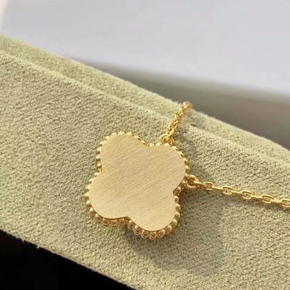[Liorra]CLOVER 15MM DIAMOND TURQUOISE NECKLACE