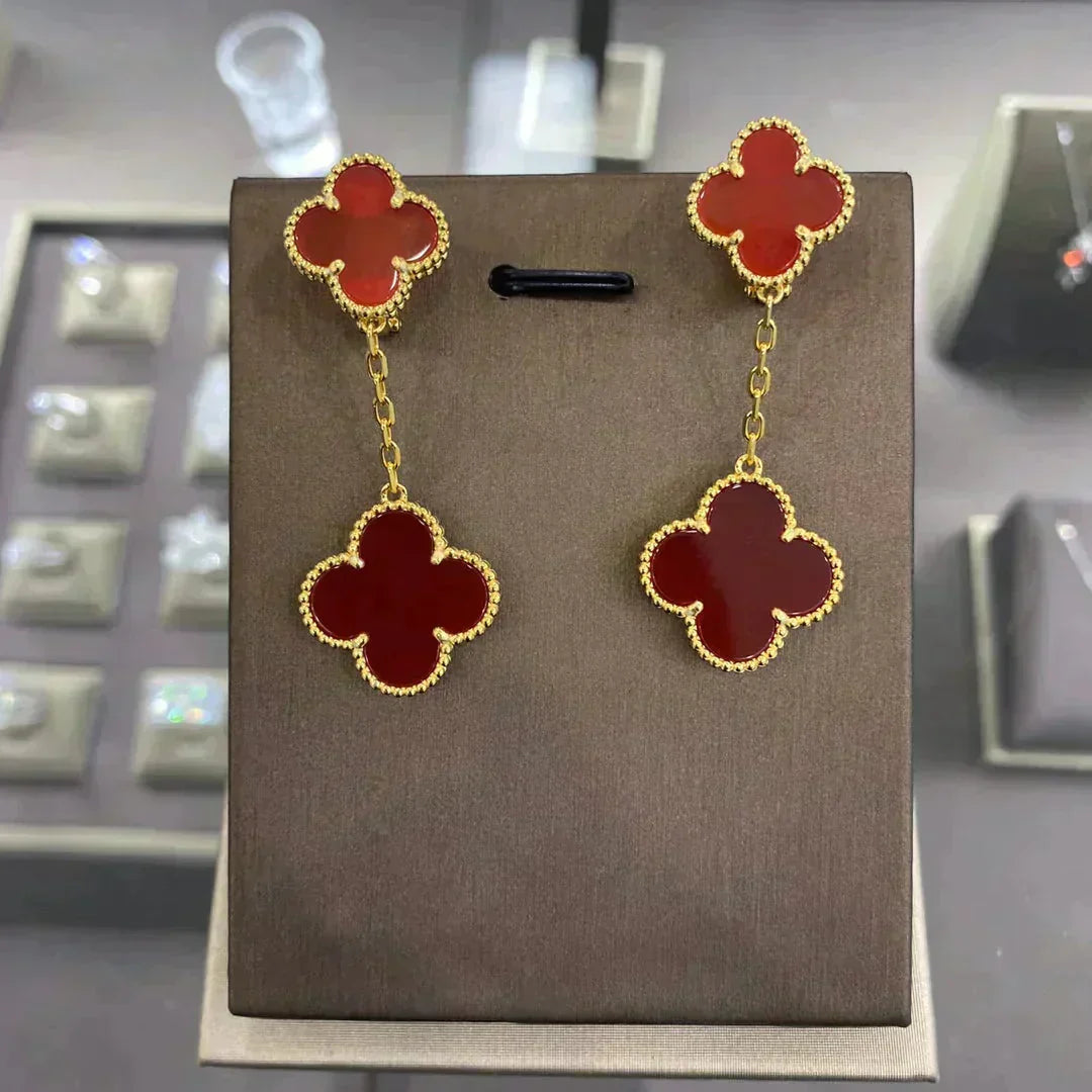 [Liorra]CLOVER 2 MOTIFS  EARRINGS (MULTIPLE CHOICESC