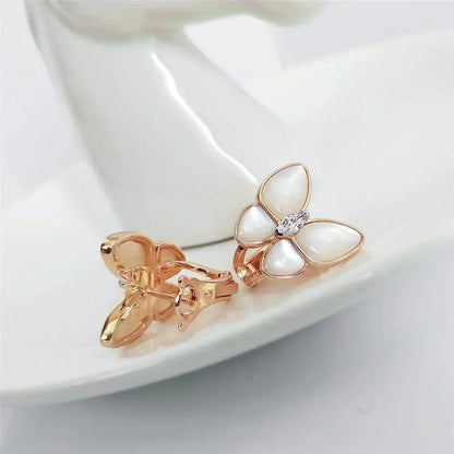 [Liorra]BUTTERFLY MOP DIAMOND EARRINGS