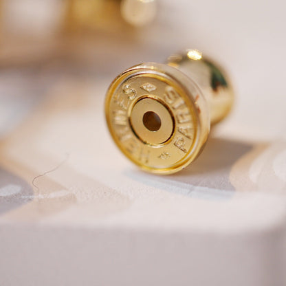 [Liorra]MINI POP H GOLD EARRINGS GREY