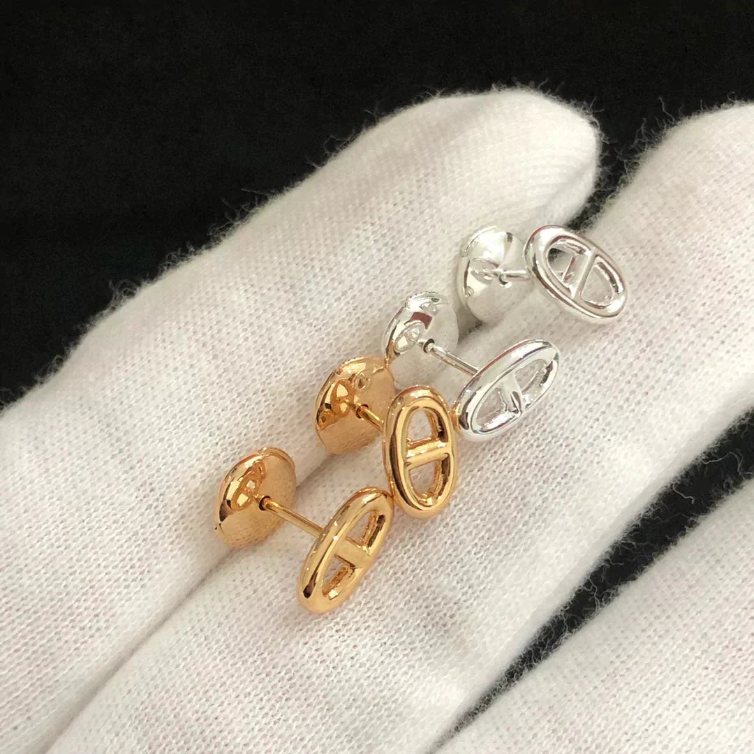 [Liorra]CHAINE SMALL EARRINGS GOLD AND SILVER