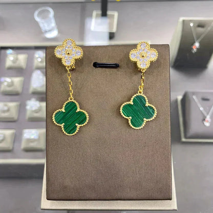[Liorra]CLOVER  2 MOTIFS  DIAMOND  EARRINGS (MULTIPLE CHOICESç´