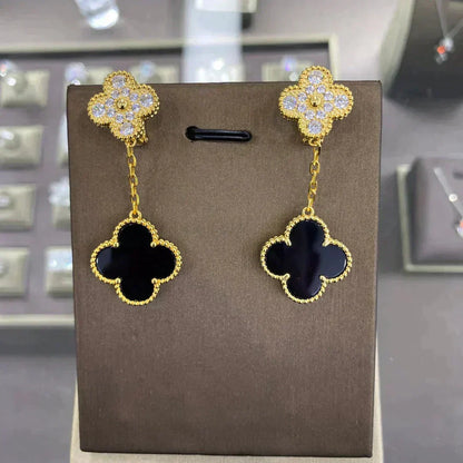 [Liorra]CLOVER  2 MOTIFS  DIAMOND  EARRINGS (MULTIPLE CHOICESç´
