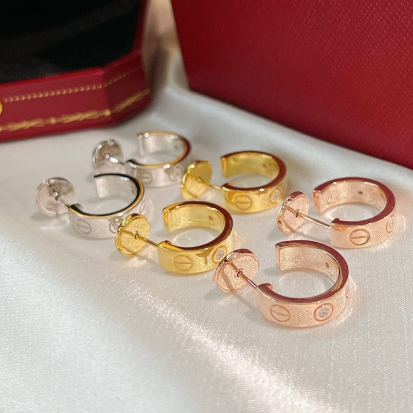 [Liorra]LOVE EARRINGS 5.7MM 2 DIAMONDS