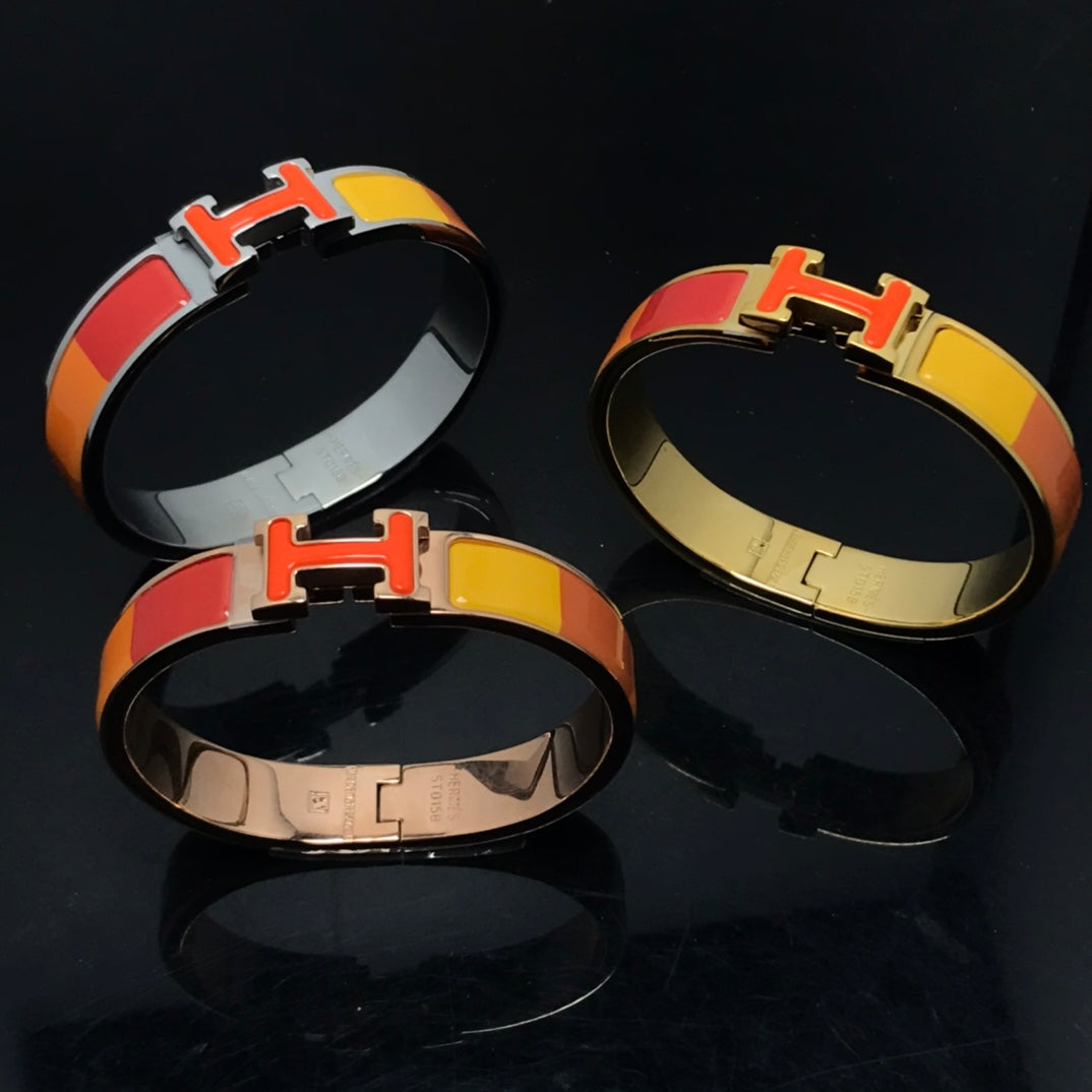 [Liorra]H BRACELET ORANGE RAINBOW CERAMIC
