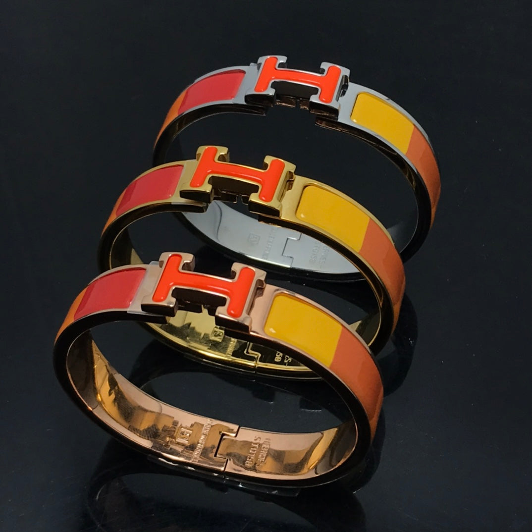 [Liorra]H BRACELET ORANGE RAINBOW CERAMIC