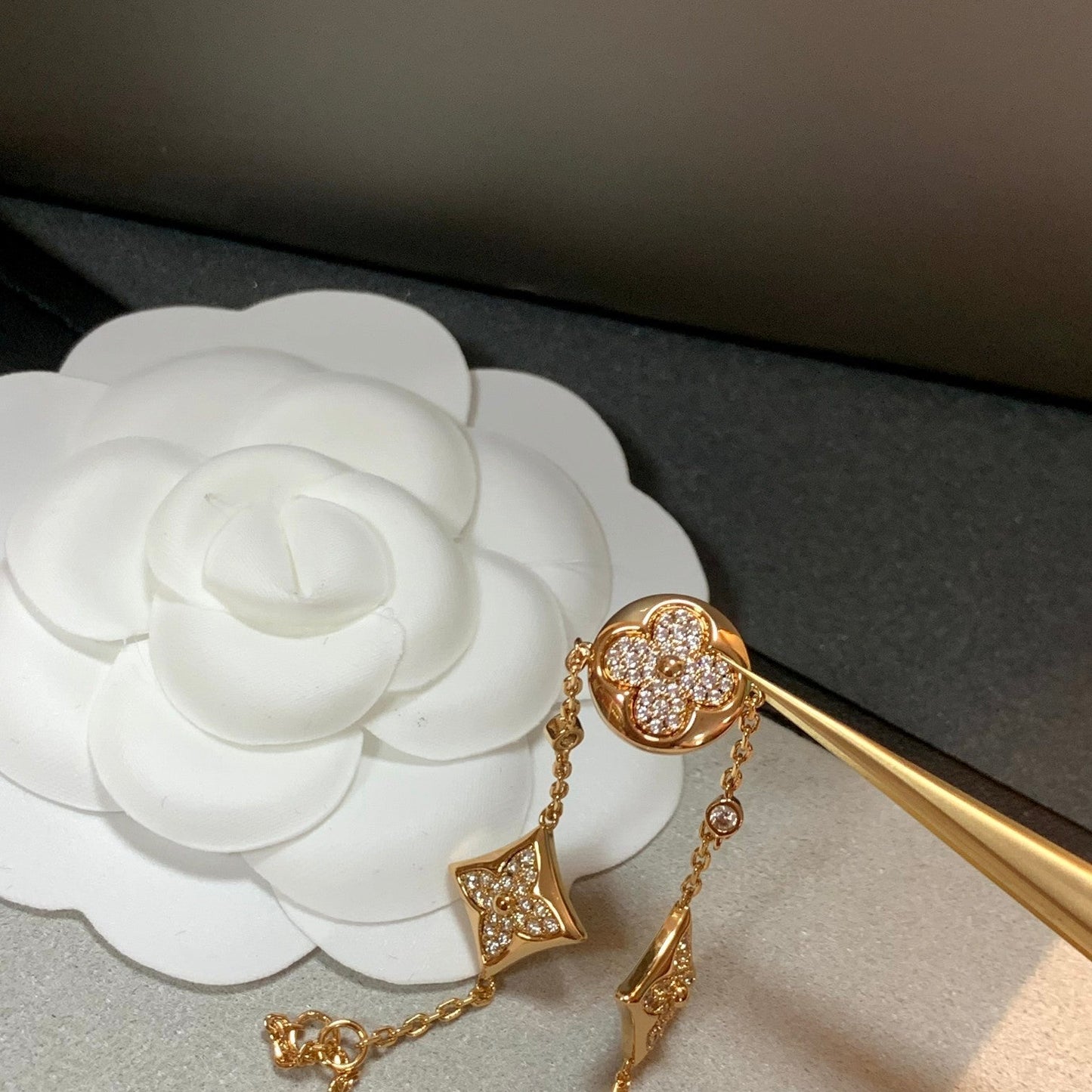 [Liorra]STAR AND SUN 4 MOTIFS GOLD DIAMONDS BRACELET