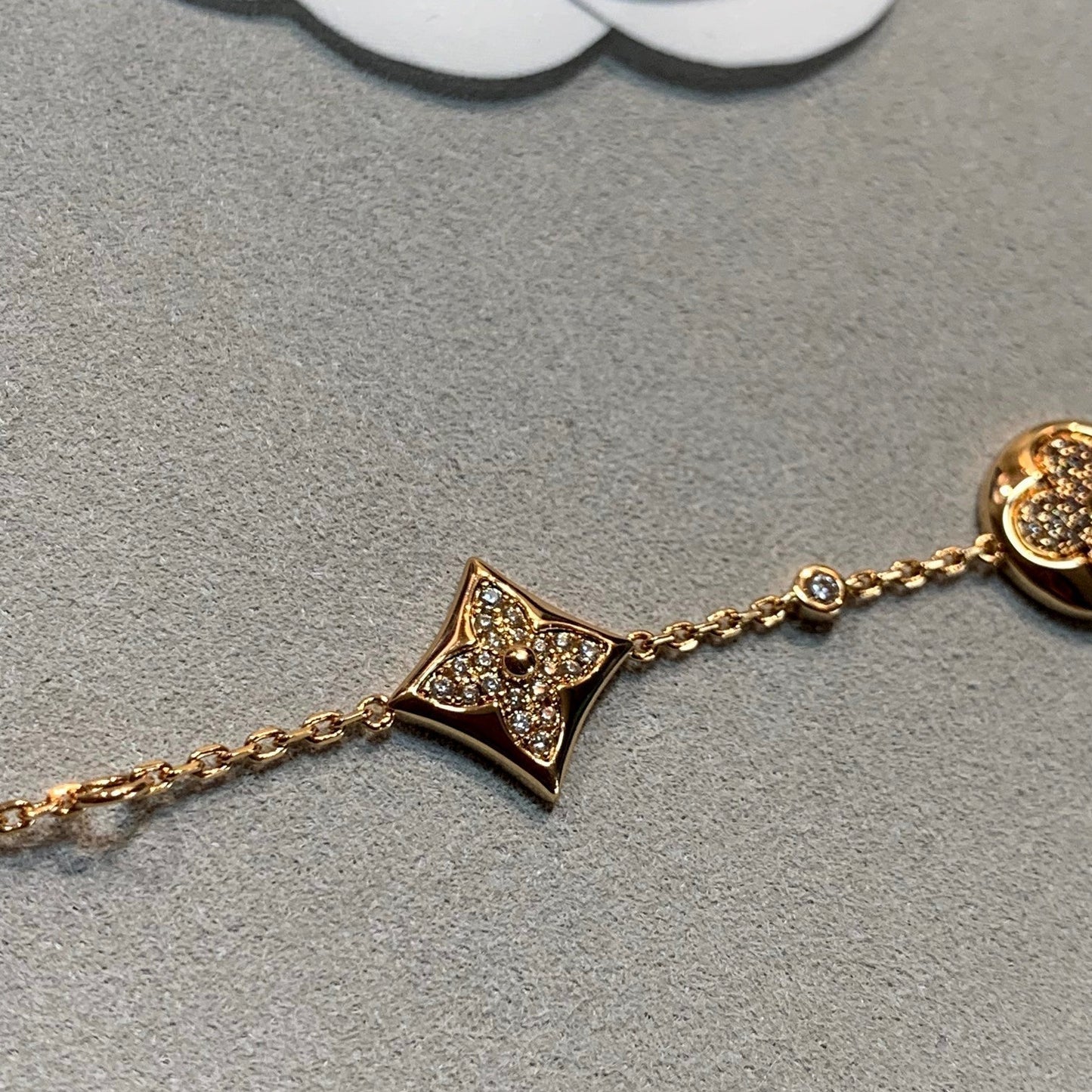 [Liorra]STAR AND SUN 4 MOTIFS GOLD DIAMONDS BRACELET