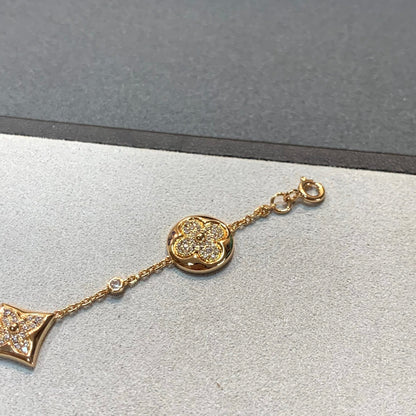 [Liorra]STAR AND SUN 4 MOTIFS GOLD DIAMONDS BRACELET